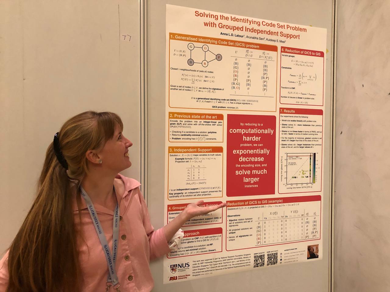 Me, presenting my poster at IJCAI 2023.